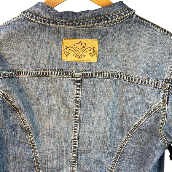 CAbi Denim Jean Jacket Womens Size Medium Blue Chest Pockets #511 - Picture 4 of 16